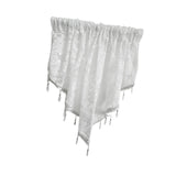 Maxbell Beaded Window Valance Home Decoration with Beads for Living Room Cafe Summer White