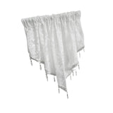 Maxbell Beaded Window Valance Home Decoration with Beads for Living Room Cafe Summer White