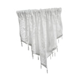 Maxbell Beaded Window Valance Home Decoration with Beads for Living Room Cafe Summer White