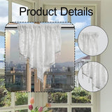 Maxbell Beaded Window Valance Home Decoration with Beads for Living Room Cafe Summer White