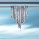 Maxbell Beaded Window Valance Home Decoration with Beads for Living Room Cafe Summer Gray