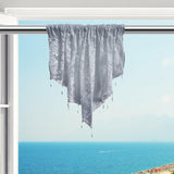 Maxbell Beaded Window Valance Home Decoration with Beads for Living Room Cafe Summer Gray