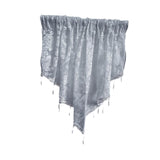 Maxbell Beaded Window Valance Home Decoration with Beads for Living Room Cafe Summer Gray