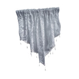 Maxbell Beaded Window Valance Home Decoration with Beads for Living Room Cafe Summer Gray
