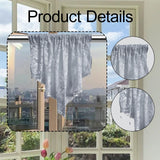 Maxbell Beaded Window Valance Home Decoration with Beads for Living Room Cafe Summer Gray