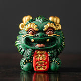 Maxbell Chinese Kirin Statue Ornament Miniature Figurine for Tabletop Desktop Office Wealth
