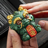 Maxbell Chinese Kirin Statue Ornament Miniature Figurine for Tabletop Desktop Office Wealth
