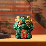 Maxbell Chinese Kirin Statue Ornament Miniature Figurine for Tabletop Desktop Office Luck
