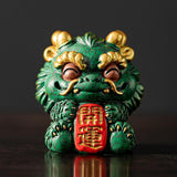 Maxbell Chinese Kirin Statue Ornament Miniature Figurine for Tabletop Desktop Office Luck