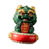 Maxbell Chinese Kirin Statue Ornament Miniature Figurine for Tabletop Desktop Office Wealth with Base
