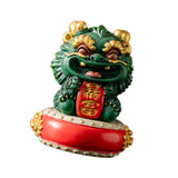 Maxbell Chinese Kirin Statue Ornament Miniature Figurine for Tabletop Desktop Office Wealth with Base
