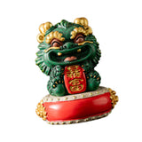 Maxbell Chinese Kirin Statue Ornament Miniature Figurine for Tabletop Desktop Office Wealth with Base