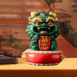 Maxbell Chinese Kirin Statue Ornament Miniature Figurine for Tabletop Desktop Office Wealth with Base