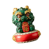 Maxbell Chinese Kirin Statue Ornament Miniature Figurine for Tabletop Desktop Office Luck with Base