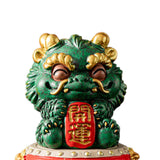 Maxbell Chinese Kirin Statue Ornament Miniature Figurine for Tabletop Desktop Office Luck with Base