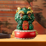 Maxbell Chinese Kirin Statue Ornament Miniature Figurine for Tabletop Desktop Office Luck with Base