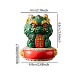 Maxbell Chinese Kirin Statue Ornament Miniature Figurine for Tabletop Desktop Office Luck with Base