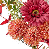 Maxbell Artificial Flowers Bouquet Photo Props Faux Plant for Kitchen Outside Summer Red