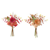 Maxbell Artificial Flowers Bouquet Photo Props Faux Plant for Kitchen Outside Summer Red