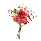 Maxbell Artificial Flowers Bouquet Photo Props Faux Plant for Kitchen Outside Summer Red