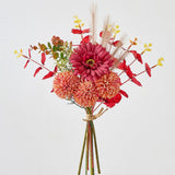 Maxbell Artificial Flowers Bouquet Photo Props Faux Plant for Kitchen Outside Summer Red