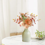 Maxbell Artificial Flowers Bouquet Photo Props Faux Plant for Kitchen Outside Summer Orange