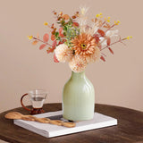 Maxbell Artificial Flowers Bouquet Photo Props Faux Plant for Kitchen Outside Summer Orange