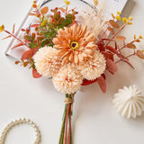 Maxbell Artificial Flowers Bouquet Photo Props Faux Plant for Kitchen Outside Summer Orange