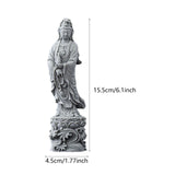 Maxbell Guan Yin Statue Collection Stone Ornament for Housewarming Desktop Fireplace