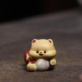 Maxbell Dog Miniature Figurine Tea Pet Tabletop Ornament for Shelf Tea Table Cabinet