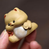 Maxbell Dog Miniature Figurine Tea Pet Tabletop Ornament for Shelf Tea Table Cabinet