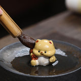 Maxbell Dog Miniature Figurine Tea Pet Tabletop Ornament for Shelf Tea Table Cabinet