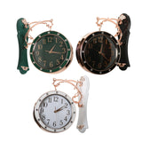 Maxbell Double Sided Wall Clock Mute Station Clock for Garden Indoor Outdoor Kitchen white