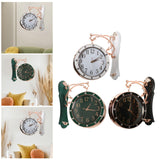 Maxbell Double Sided Wall Clock Mute Station Clock for Garden Indoor Outdoor Kitchen white