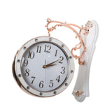Maxbell Double Sided Wall Clock Mute Station Clock for Garden Indoor Outdoor Kitchen white
