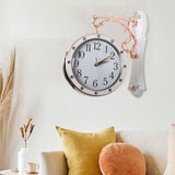 Maxbell Double Sided Wall Clock Mute Station Clock for Garden Indoor Outdoor Kitchen white