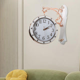 Maxbell Double Sided Wall Clock Mute Station Clock for Garden Indoor Outdoor Kitchen white