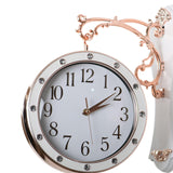Maxbell Double Sided Wall Clock Mute Station Clock for Garden Indoor Outdoor Kitchen white