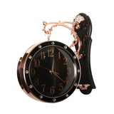 Maxbell Double Sided Wall Clock Mute Station Clock for Garden Indoor Outdoor Kitchen black
