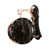 Maxbell Double Sided Wall Clock Mute Station Clock for Garden Indoor Outdoor Kitchen black