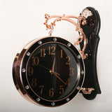 Maxbell Double Sided Wall Clock Mute Station Clock for Garden Indoor Outdoor Kitchen black