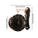 Maxbell Double Sided Wall Clock Mute Station Clock for Garden Indoor Outdoor Kitchen black