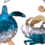 Maxbell 4Pcs Sea Turtle Seahorse Crabs Fish Wall Decor Hotel Beach Themed Room Decor