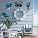 Maxbell 4Pcs Sea Turtle Seahorse Crabs Fish Wall Decor Hotel Beach Themed Room Decor