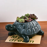 Maxbell Turtle Planter Pot Craft Collectible Art Flower Pot for Yard Gift Restaurant