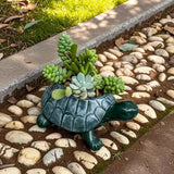 Maxbell Turtle Planter Pot Craft Collectible Art Flower Pot for Yard Gift Restaurant
