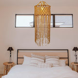 Maxbell Macrame Lamp Shade Pendant Ceiling Light Cover for Living Room Hotel Bedroom