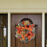 Maxbell Fall Wreaths for Front Door 18 " for Harvest Festival Wall Housewarming Gift