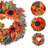 Maxbell Fall Wreaths for Front Door 18 " for Harvest Festival Wall Housewarming Gift