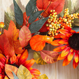 Maxbell Fall Wreaths for Front Door 18 " for Harvest Festival Wall Housewarming Gift